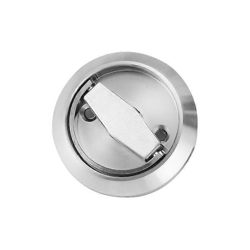 Silver Invisible Door Lock - Single & Double Sided Round Embedded Handle Knob