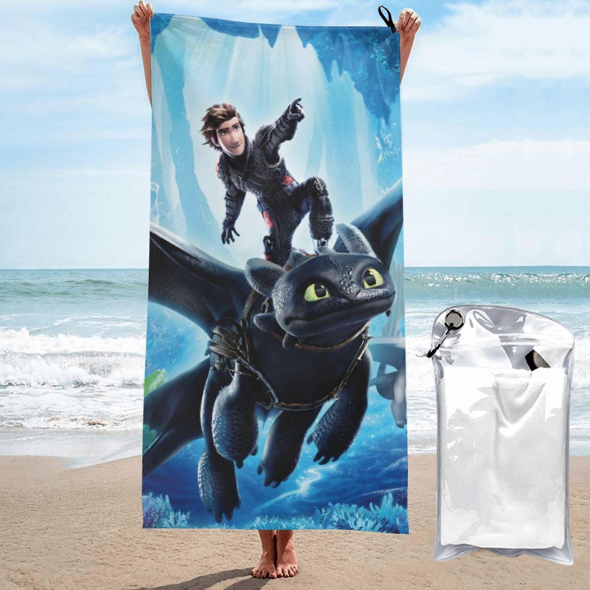 g81كيفية تدريب منشفة التنين الجافة السريعة بدون أسنان ، منشفة الكرتون أنيمي الشاطئ ستوكات ماصة لينة LXMT4573