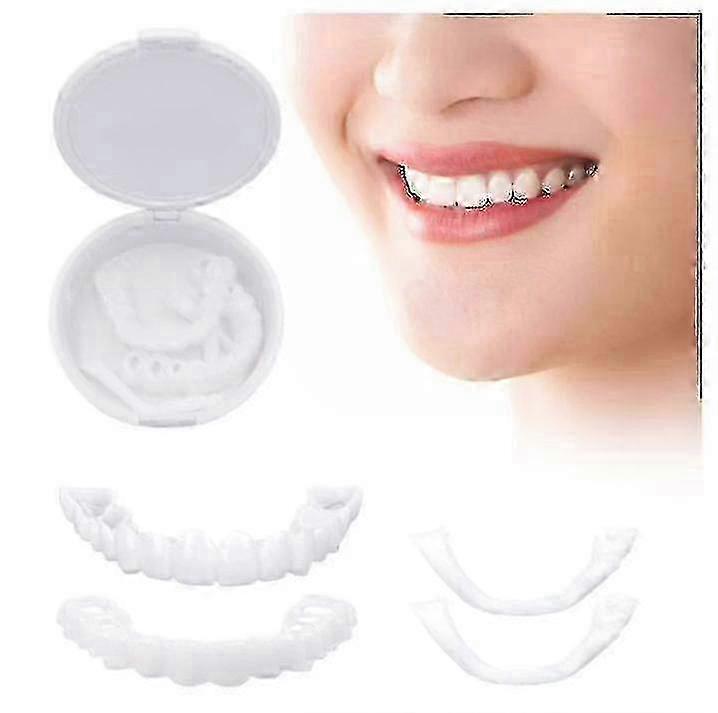 2 Pairs Of Temporary Dentures Tooth Veneers Whitening Dentures Imitation Braces