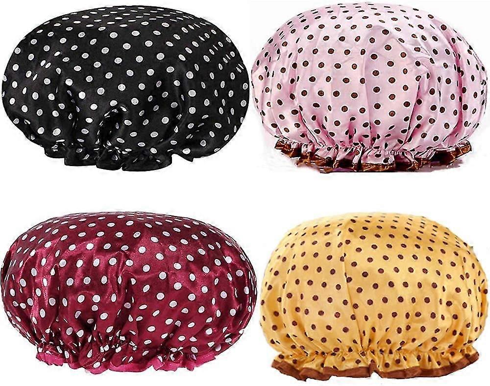 Shower Cap Waterproof Bath Cap Double Layer Shower Cap Shower Cap Shower Cap