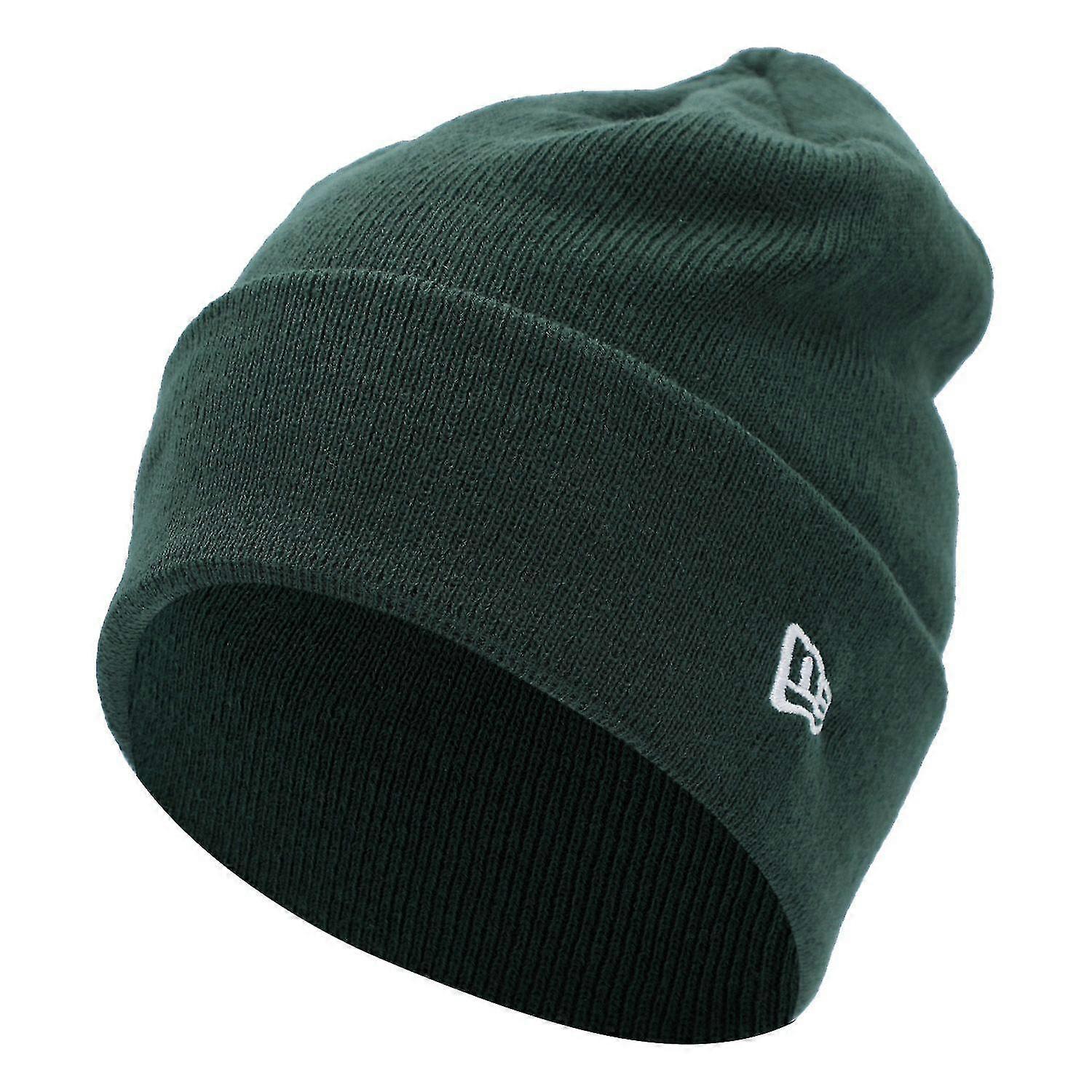 Strick Wintermtze Cuff Beanie dunkelgrn
