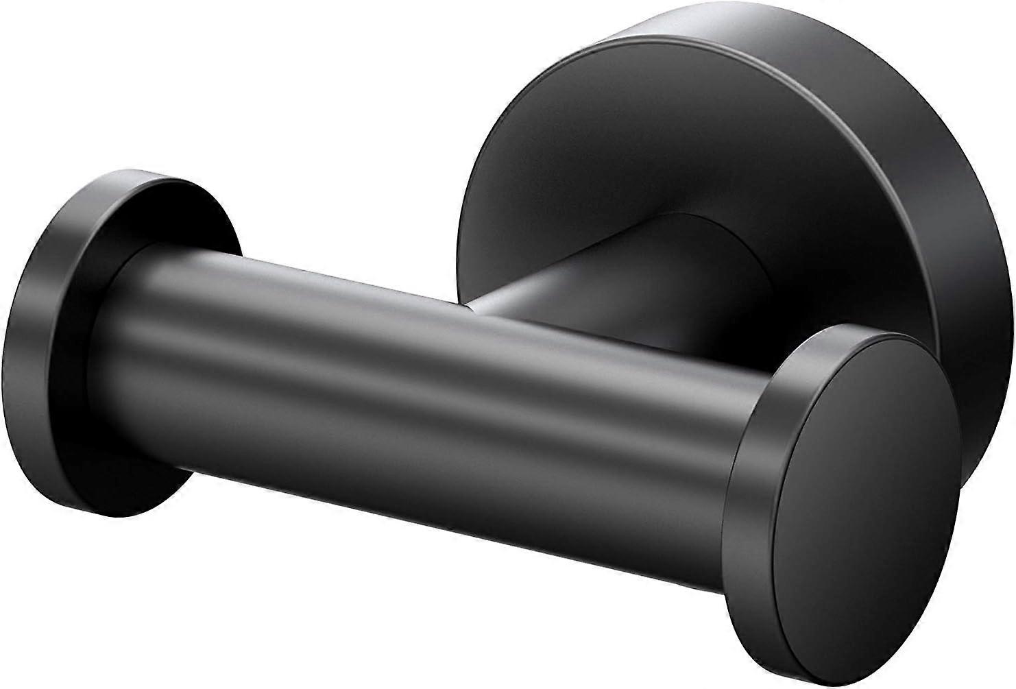 1  PCS   Double Robe Hook, Matte Black   Wall Mount Double Robe, Towel Hook