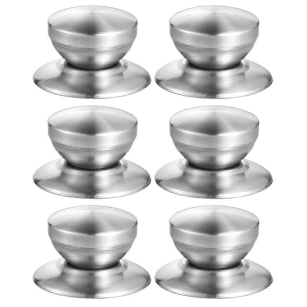 6Pcs Pot Lid Knobs Universal Pot Cover Handles Stainless Steel Pot Grip