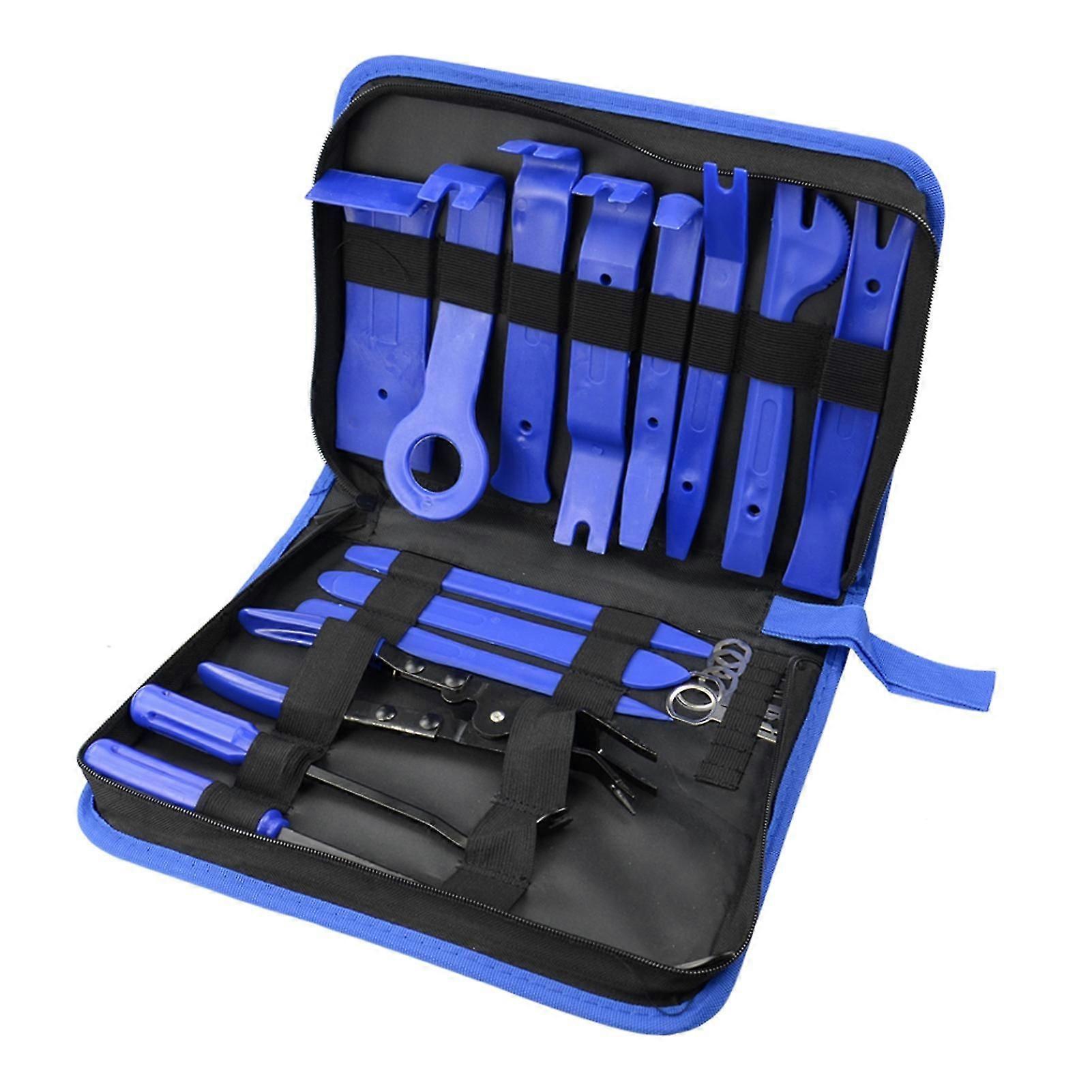 Mengxi 19pcs/set Auto Trim Removal Tool Multi-purpose Non-slip Plastic Car Door Panel Dash Audio Radio Disassembly Tool Kits For Dashboard Installatio