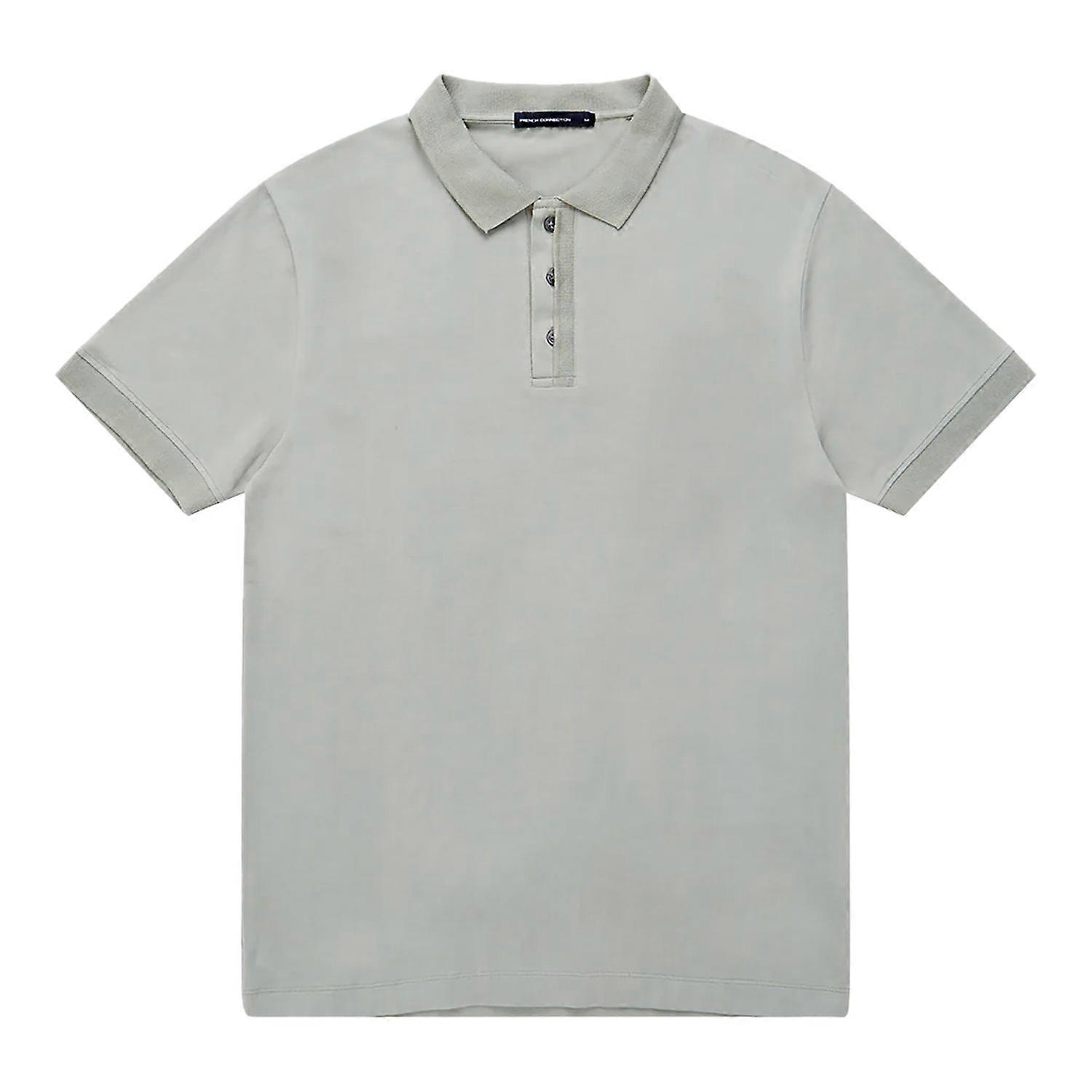 French Connection Layered Placket Jersey Polo Shirt