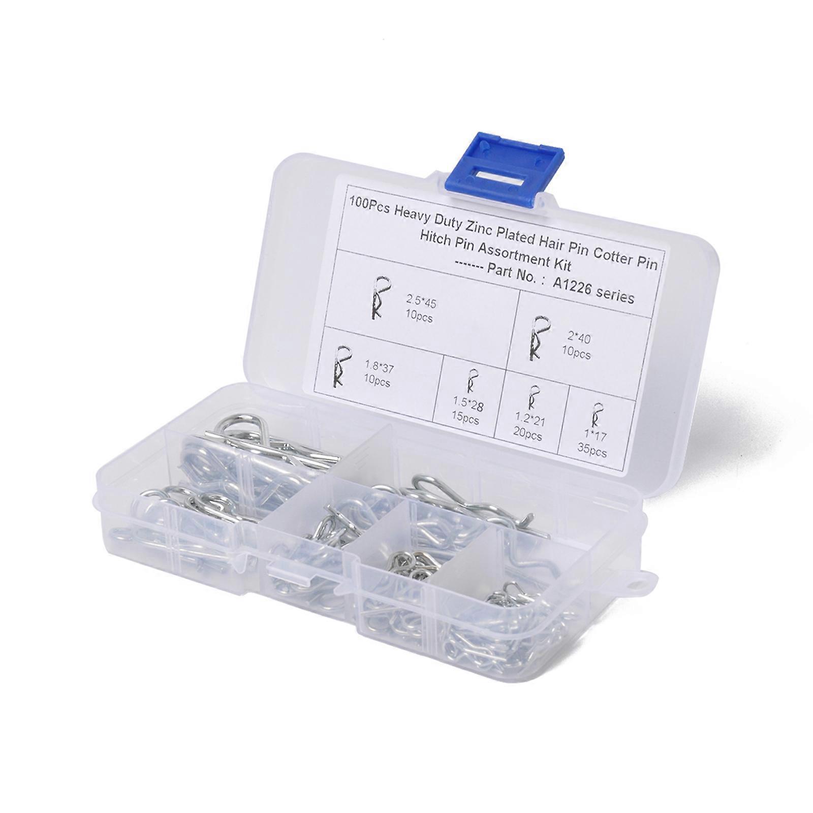 Carbon Steel R Pins, Set of 100, Fit for Mechanical Hitches