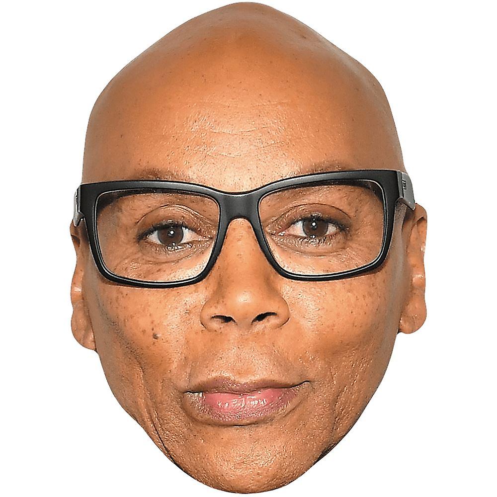 RuPaul (Glasses) Celebrity Mask, Flat Card Face