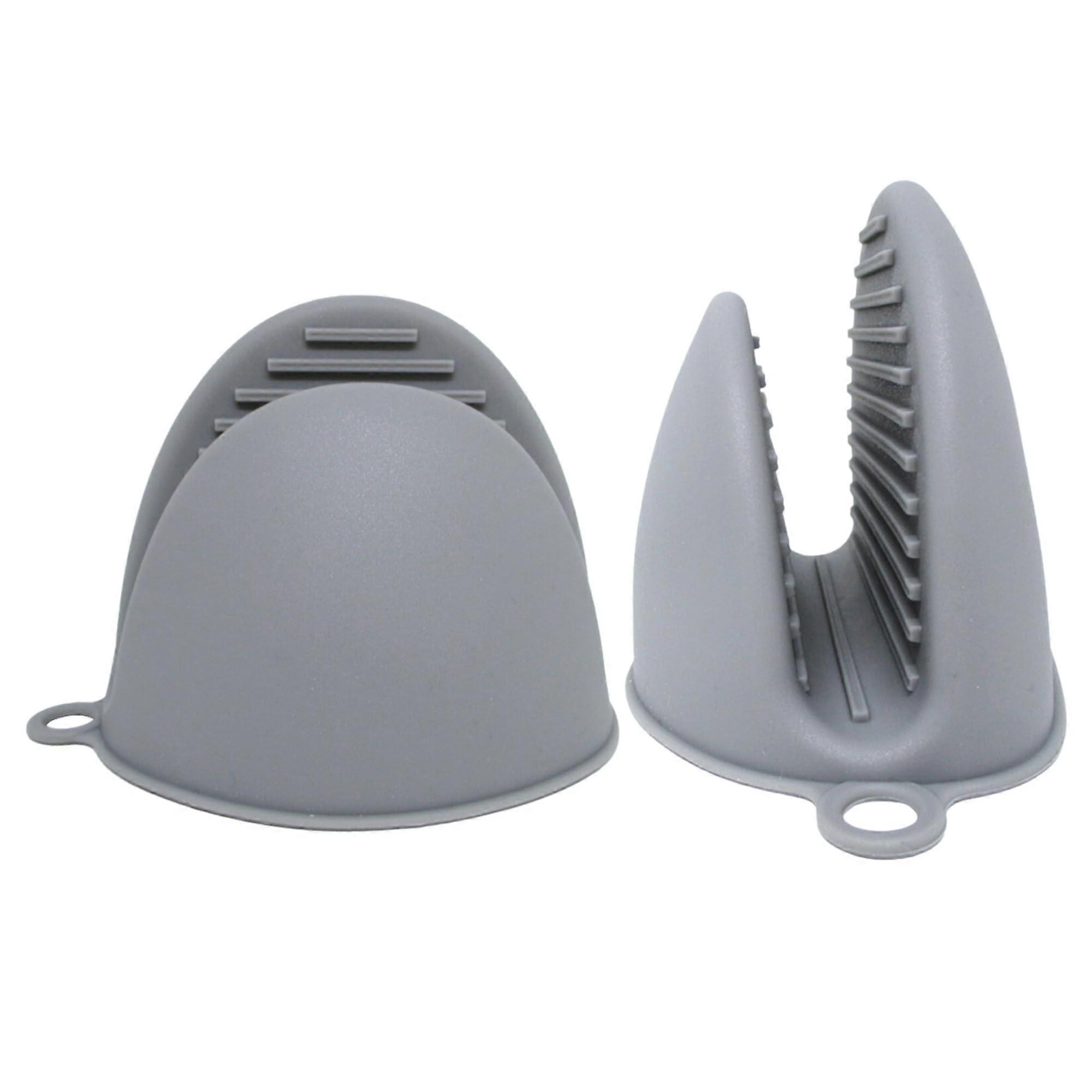 2 Pack Heat Resistant Silicone Oven Mitts, Mini Size, Non-Slip Grip, Easy to Clean, Ideal for Baking and Cooking
