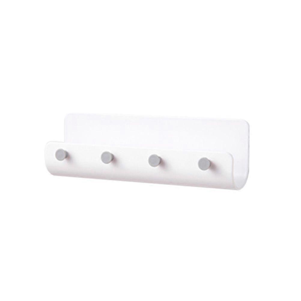 1pcs ABS Key Hanger Holder Wall Hanging Storage Hook Rack DIY Organizer 4 Hooks Storage Shelf Hanging Hooks