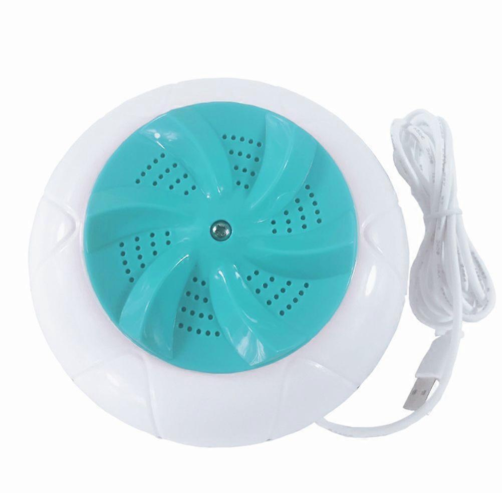Portable Mini Ultrasonic Washing Machine Automatic Washer USB Washing Machine,Cyan
