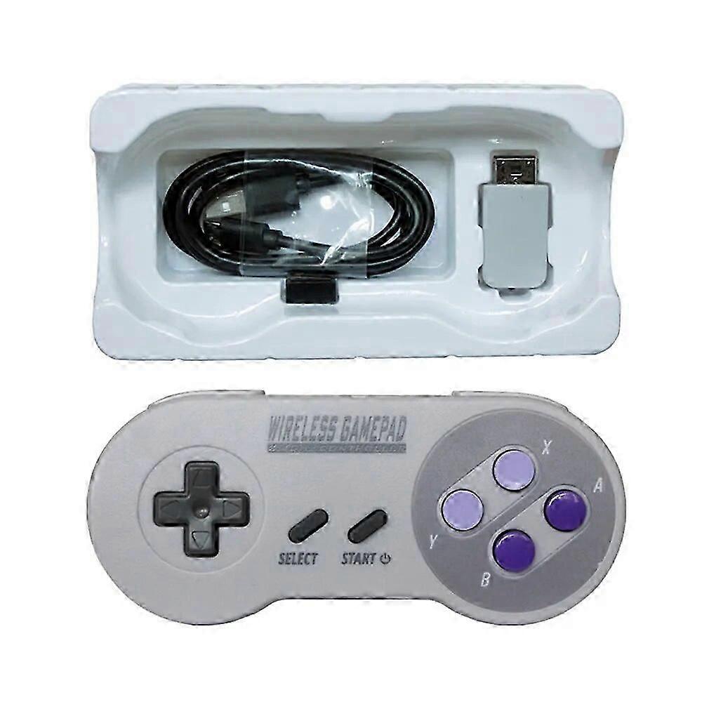 1 controller gamepad wireless da 2,4 GHz per Super Nintendo NES e SNES Classic Mini Wireless Console controller joystick giochi
