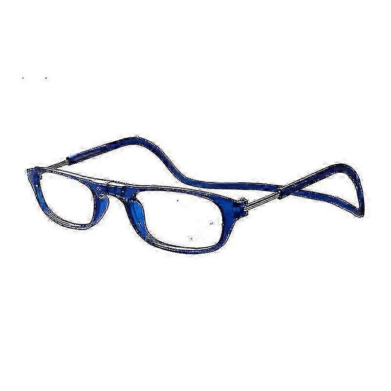 1.0 ~ 4.0 Lunettes de lecture suspendues Snap Click Connect Neck 4.0 force Bleu