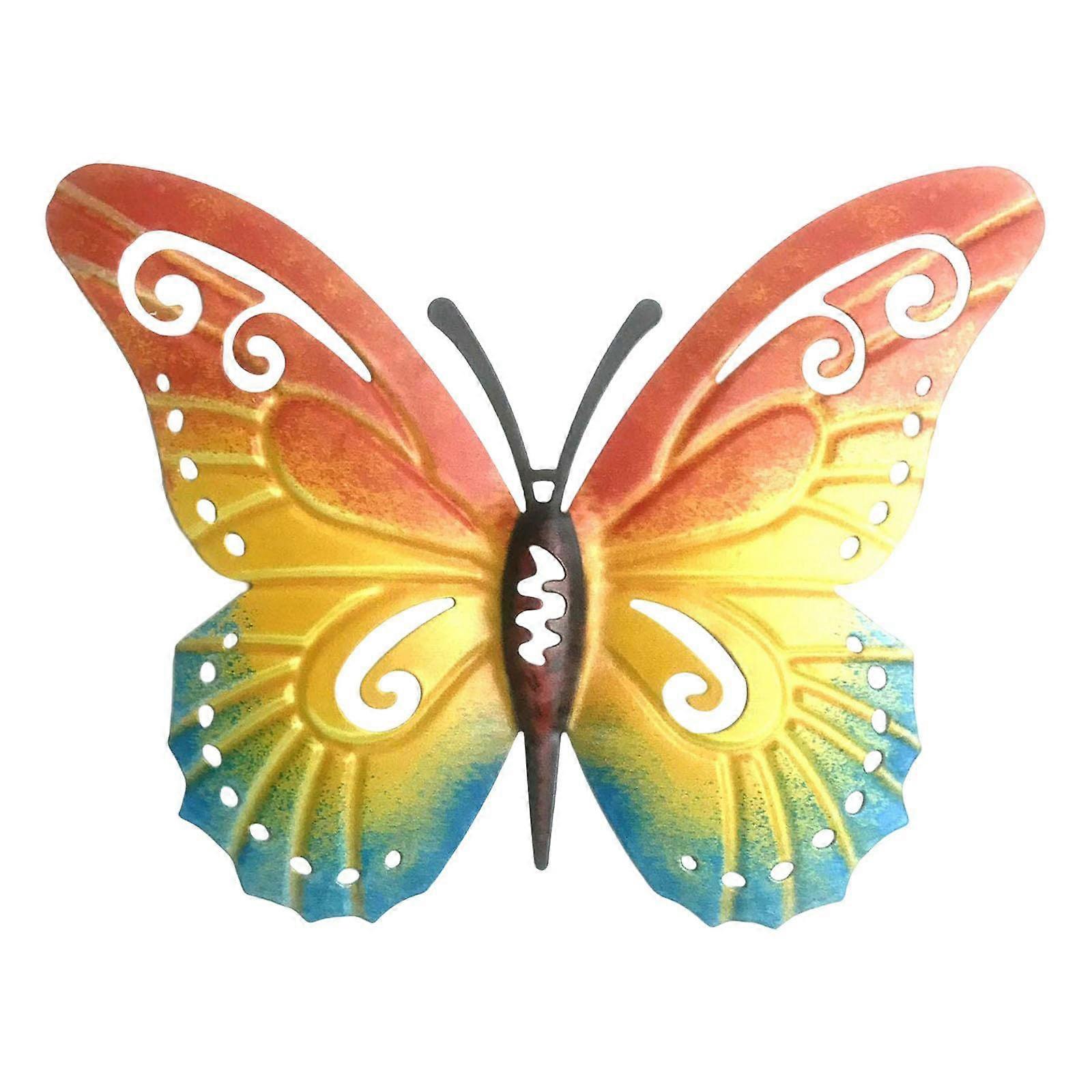 Iron Wall Ornamentation Butterfly Status Butterfly Sculpture for Room Decoration Adds Refreshing Natural Feel Decors  Yellow