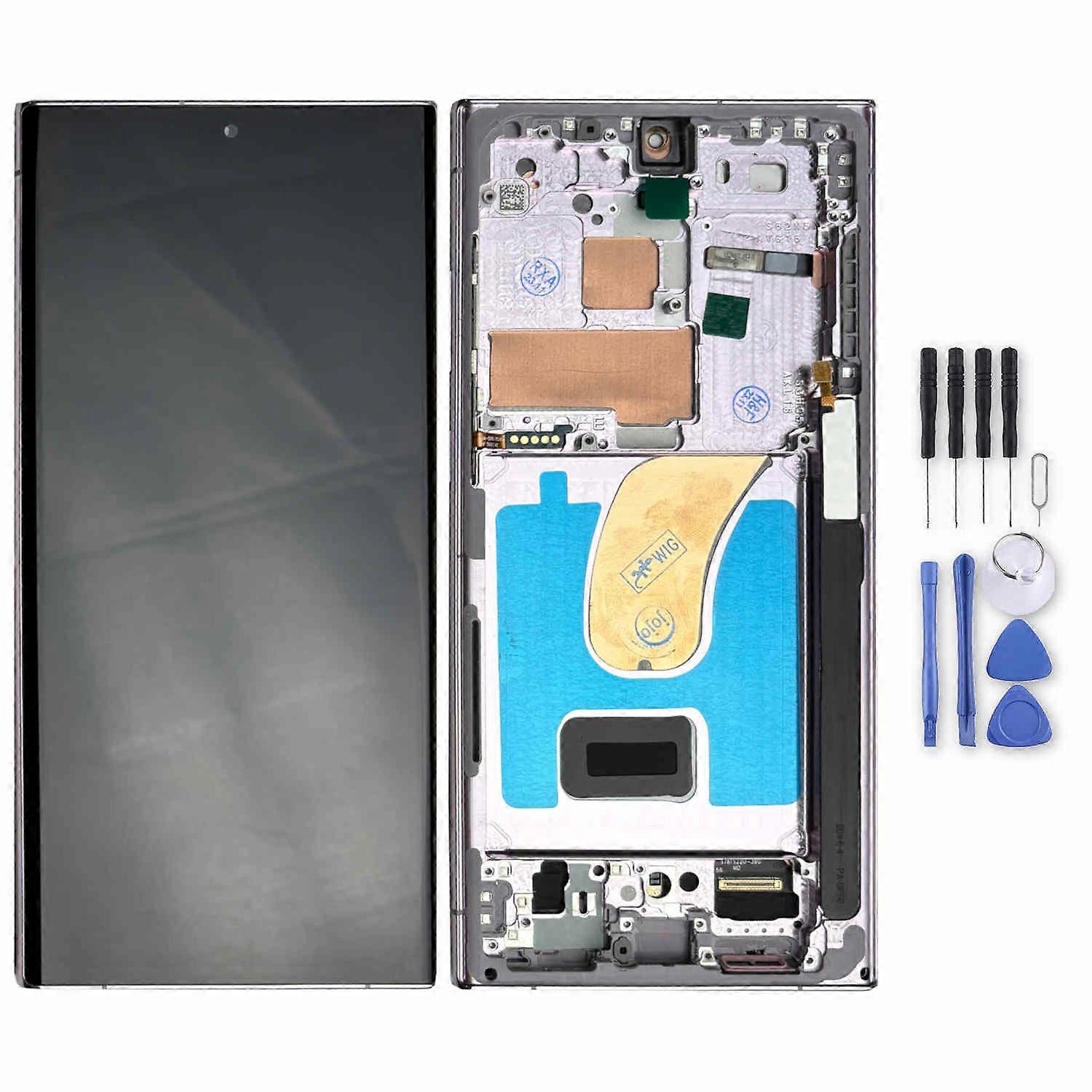 For Samsung Galaxy S23 Ultra 5G Display Full OLED LCD with Frame Unit Touch Spare Part Repair Purple