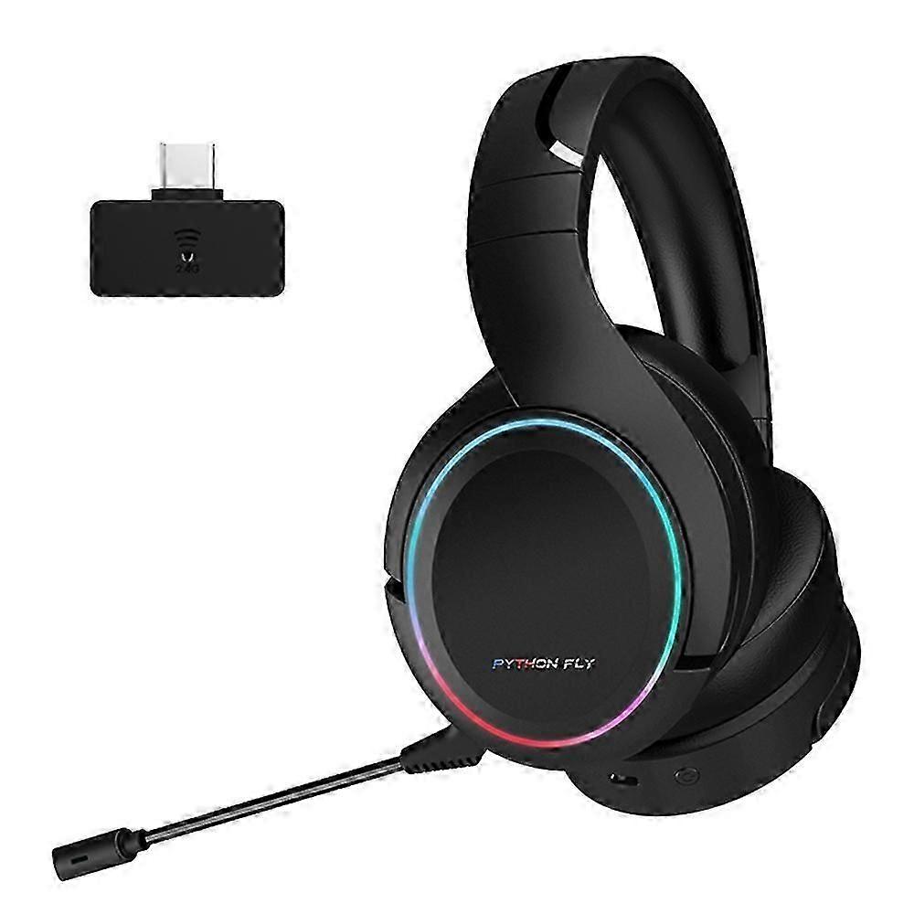 X6 Pro 2.4g Wireless Gaming Headset With 3d Stereo Surround Sound Detachable Microphone Wide Compatibility Black