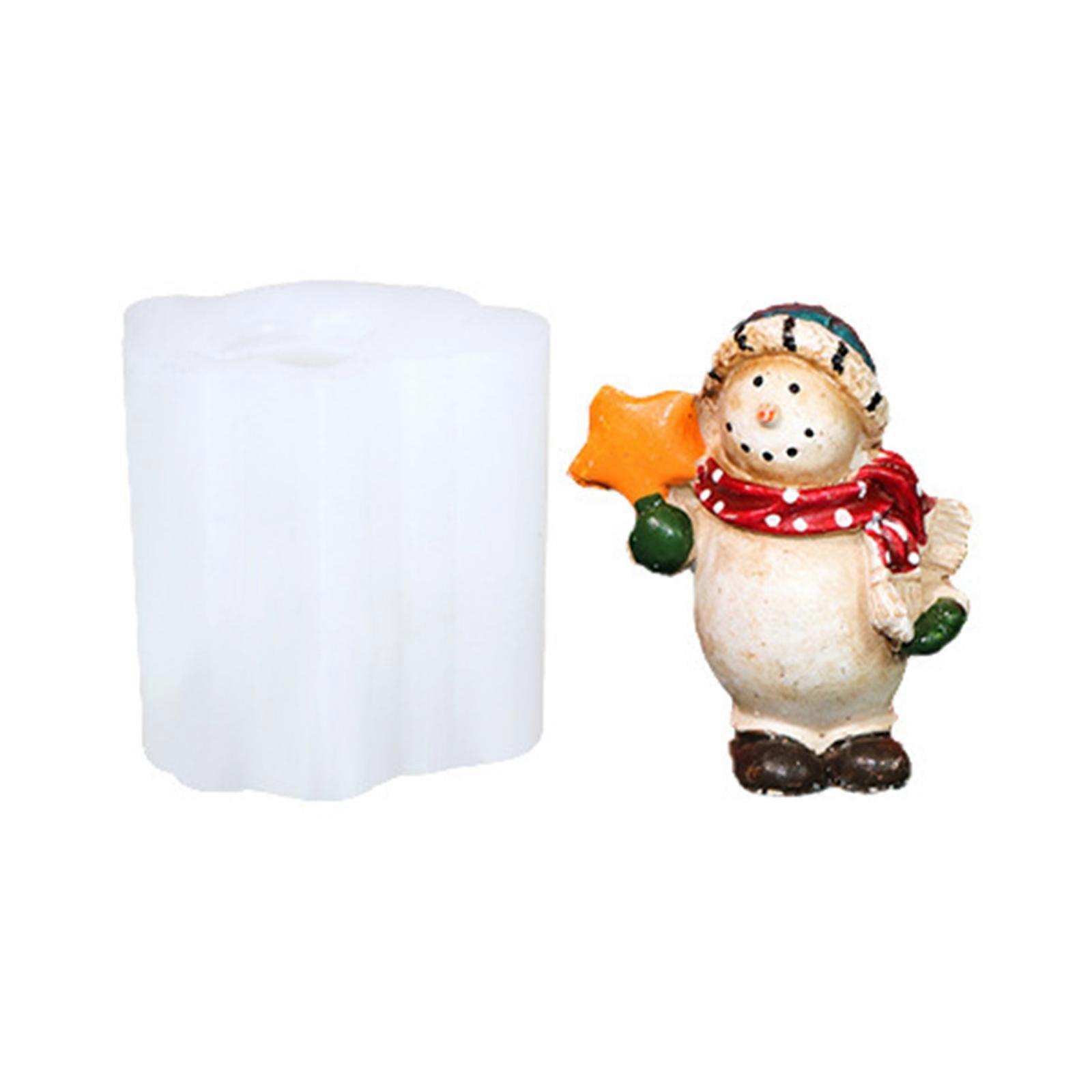 תבנית איש שלג תלת-ממדית עשה זאת בעצמך, תבנית יציקת שרף, תבניות סיליקון, קישוטי חג המולד עשה זאת בעצמך, תבנית שרף עמידה בטמפרטורה, צבעים רבים