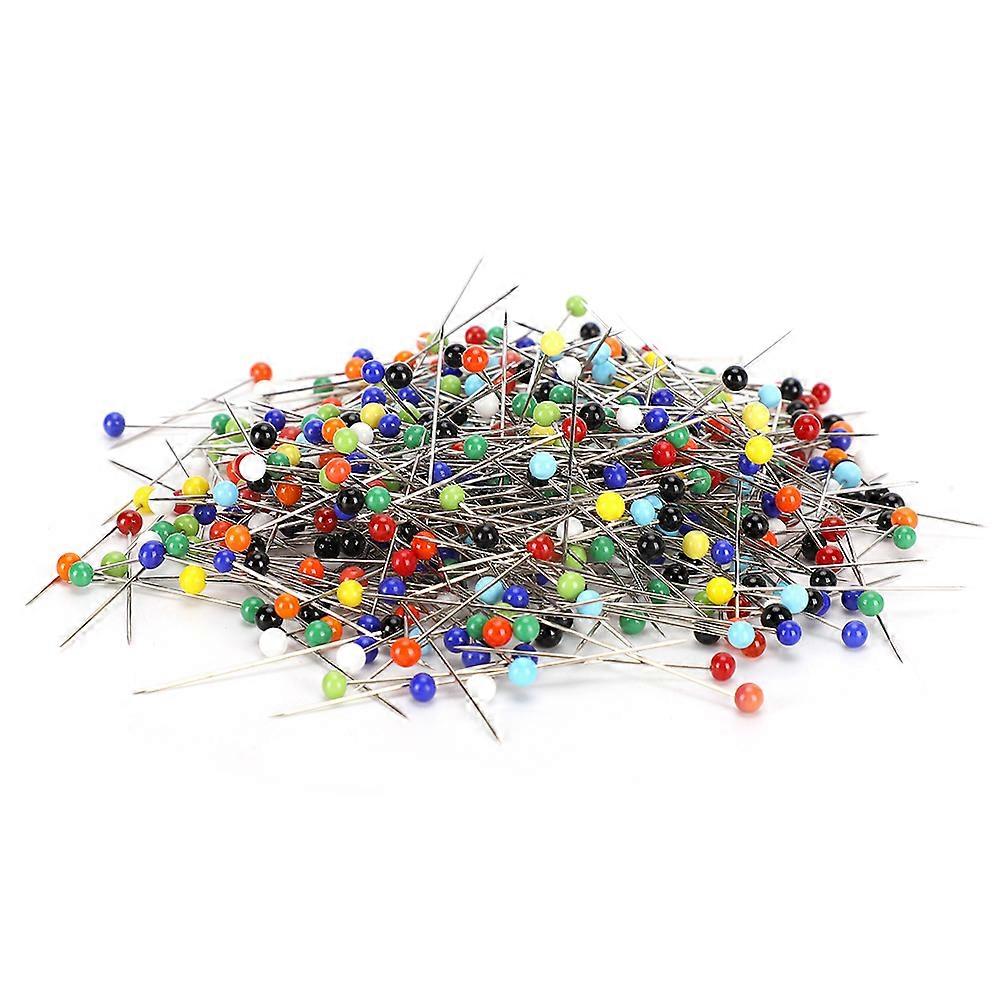 500Pcs Plastic Pearl Head Pins for Hand Sewing, 4mm to 38mm Sizes