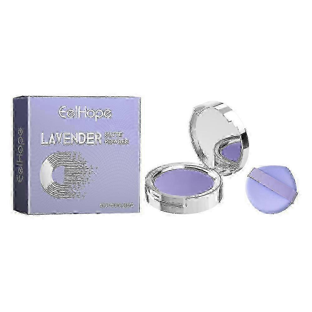 Purple Matte Setting With Lavender Oil Anti-sweat Pressed For Smooth Even Complexion Blurring
