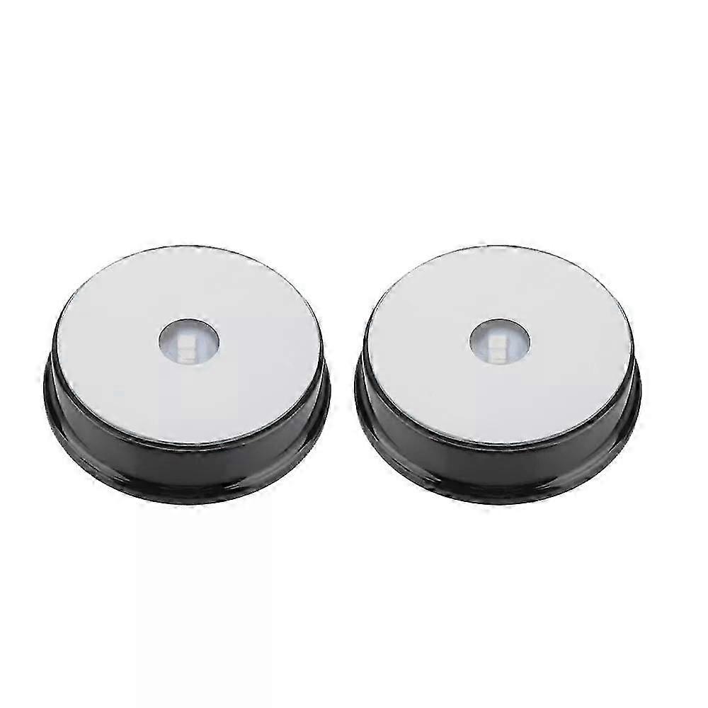 2/4Pcs LED Light Display Base Stand Lamp 7 Color Holder Crystal Glass Art