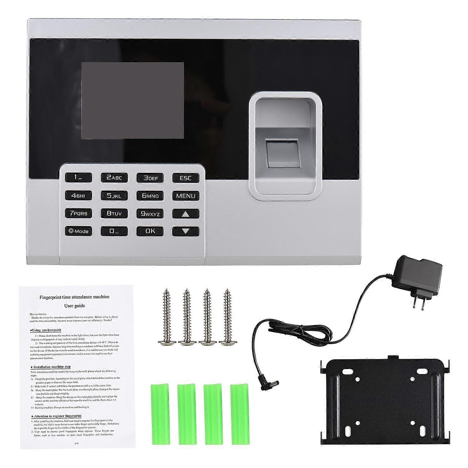 Attendance Machine 2.8in TFT Screen Quick Identification Large Capacity Time Clocks for Employees