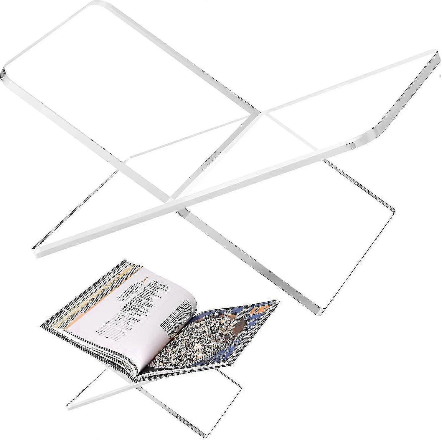 Transparent Acrylic Book Reading Stand for Displaying Large Books - Sturdy and Clear