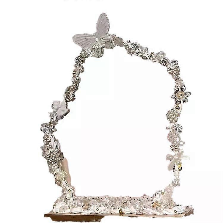DIY Makeup Mirror Tabletop Vanity Mirror - Compact Size, Rotating Frame, Lightweight Design