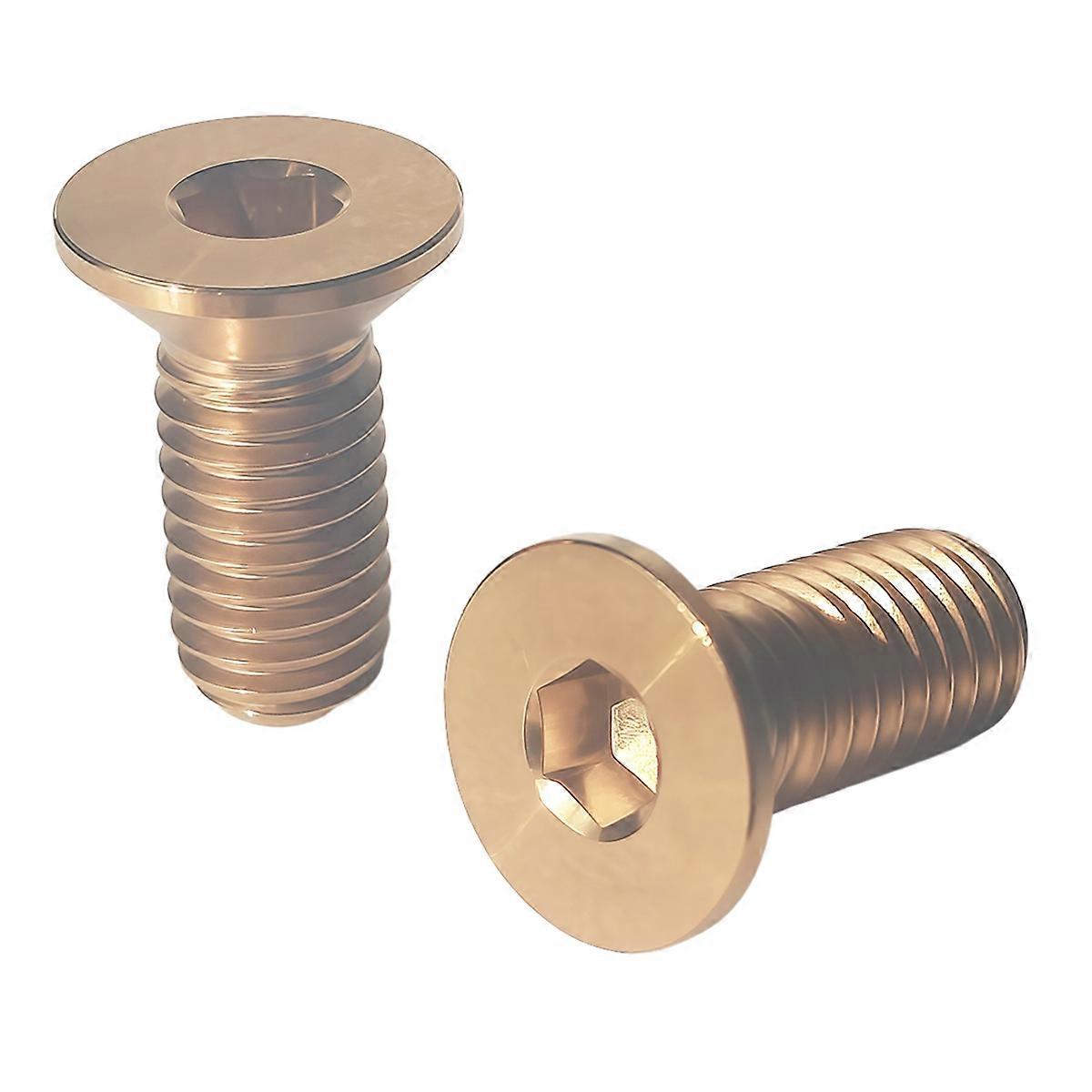 Śruba do uchwytu na bidon rowerowy M5 x 12 mm z tytanu Śruby do koszyków na bidon rowerowy Śruby do koszyków na bidon rowerowy, złote