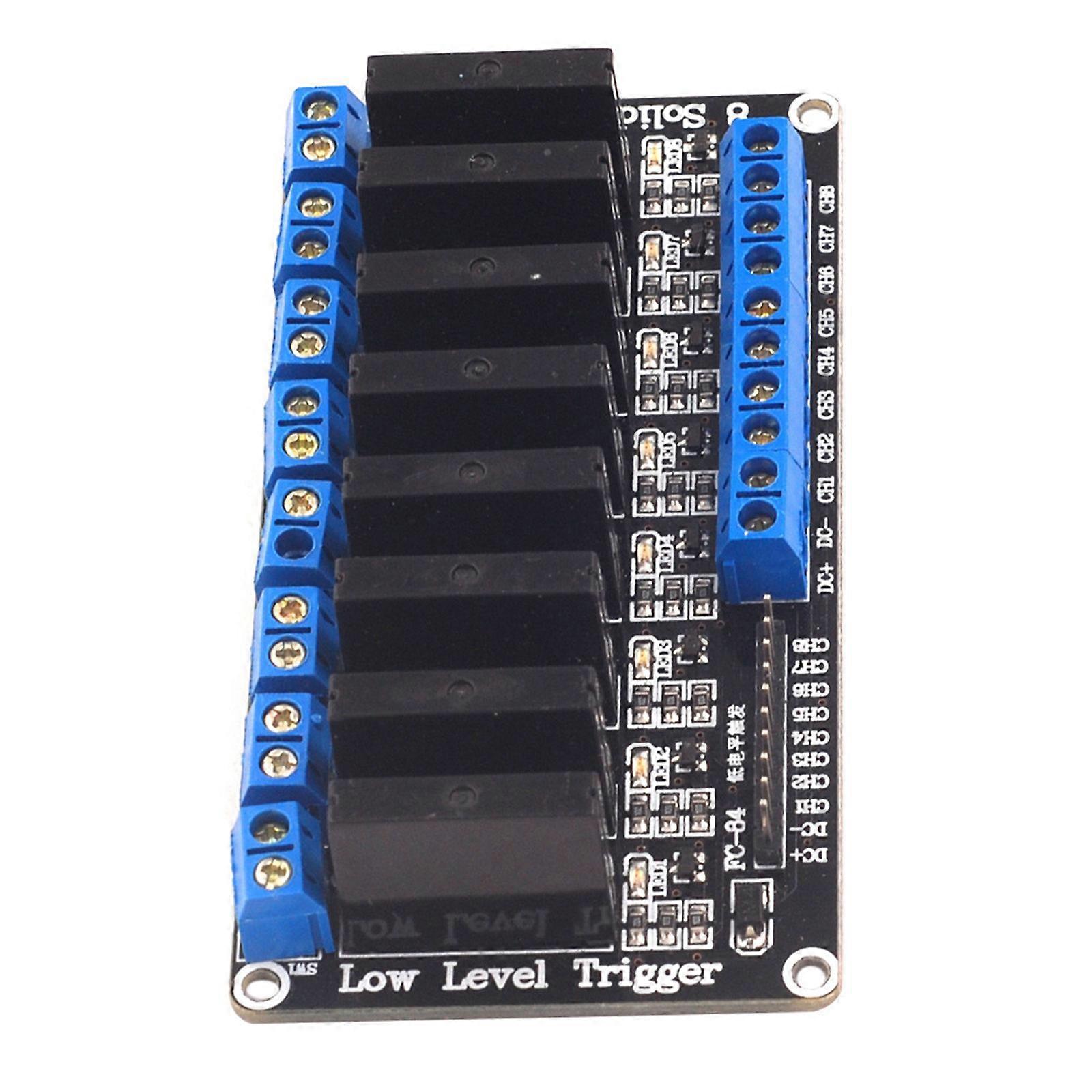 8 Channel Solid Relays Board PLC Driver DC5V 12V 24V Optional For PLC Automation And IoT Applications