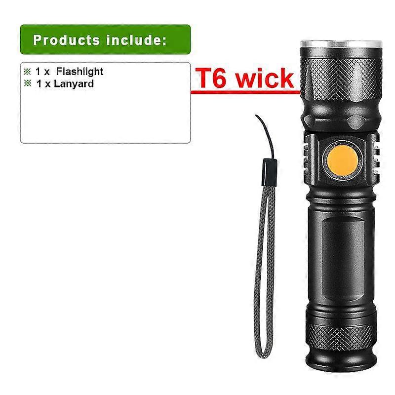 Mini Multifunctional Flashlight USB Rechargeable Portable Torch 500M Waterproof Outdoor Work Light Camping Fishing Lantern