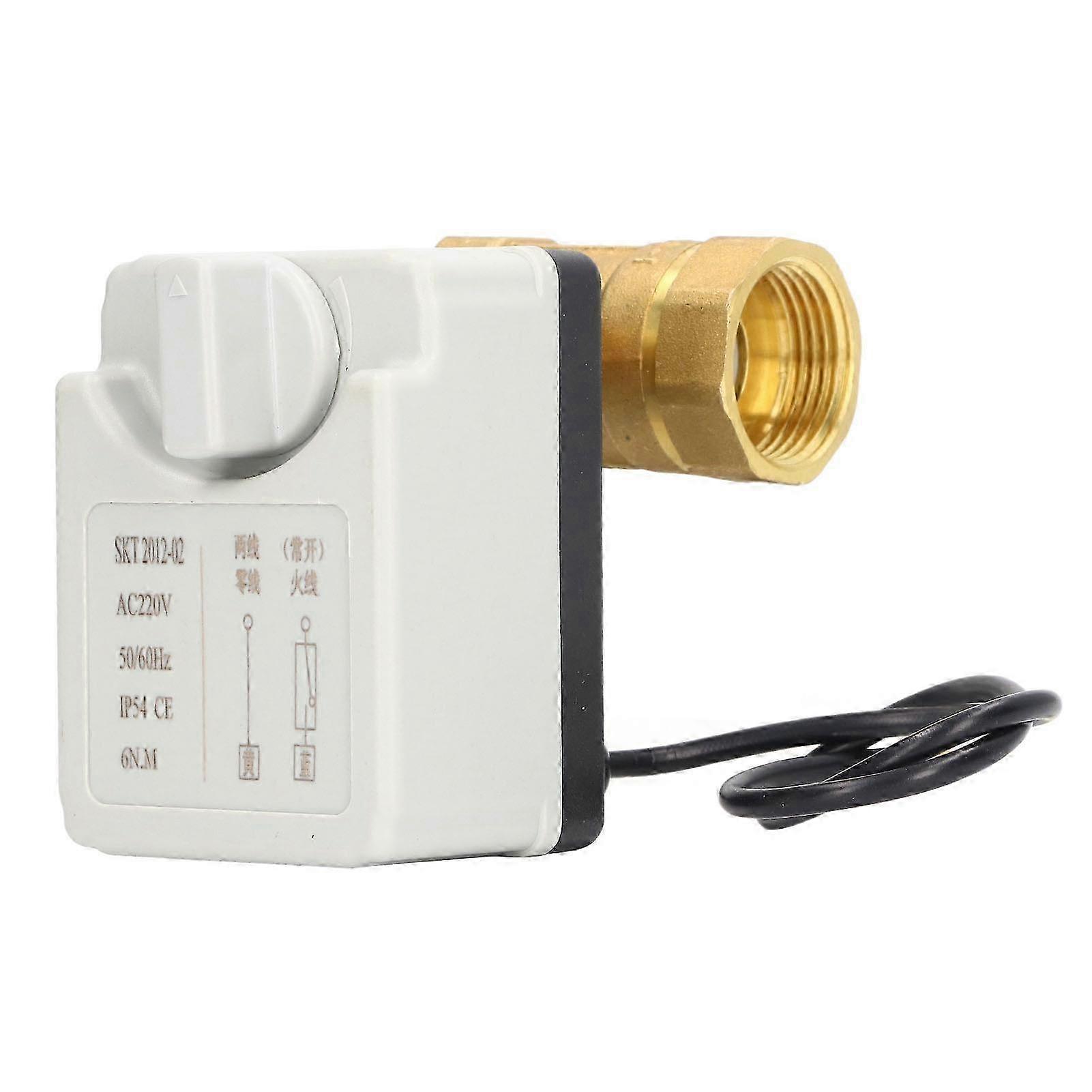 Motorized Ball Valve Electrical 2 Way Normally Open Manual Automatic Integrated DN25 AC220V