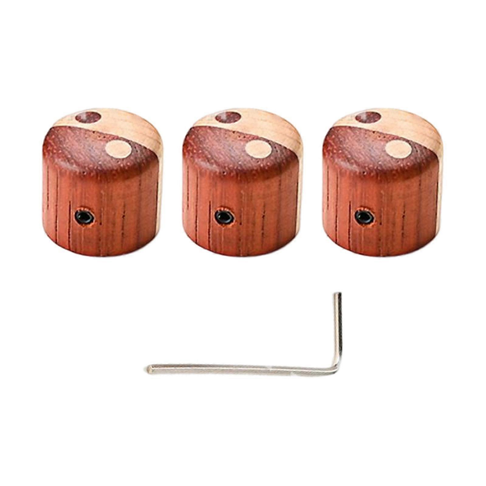 Speed Control Knobs Wooden Guitar Tone Volume Timbre Knobs for Indoor