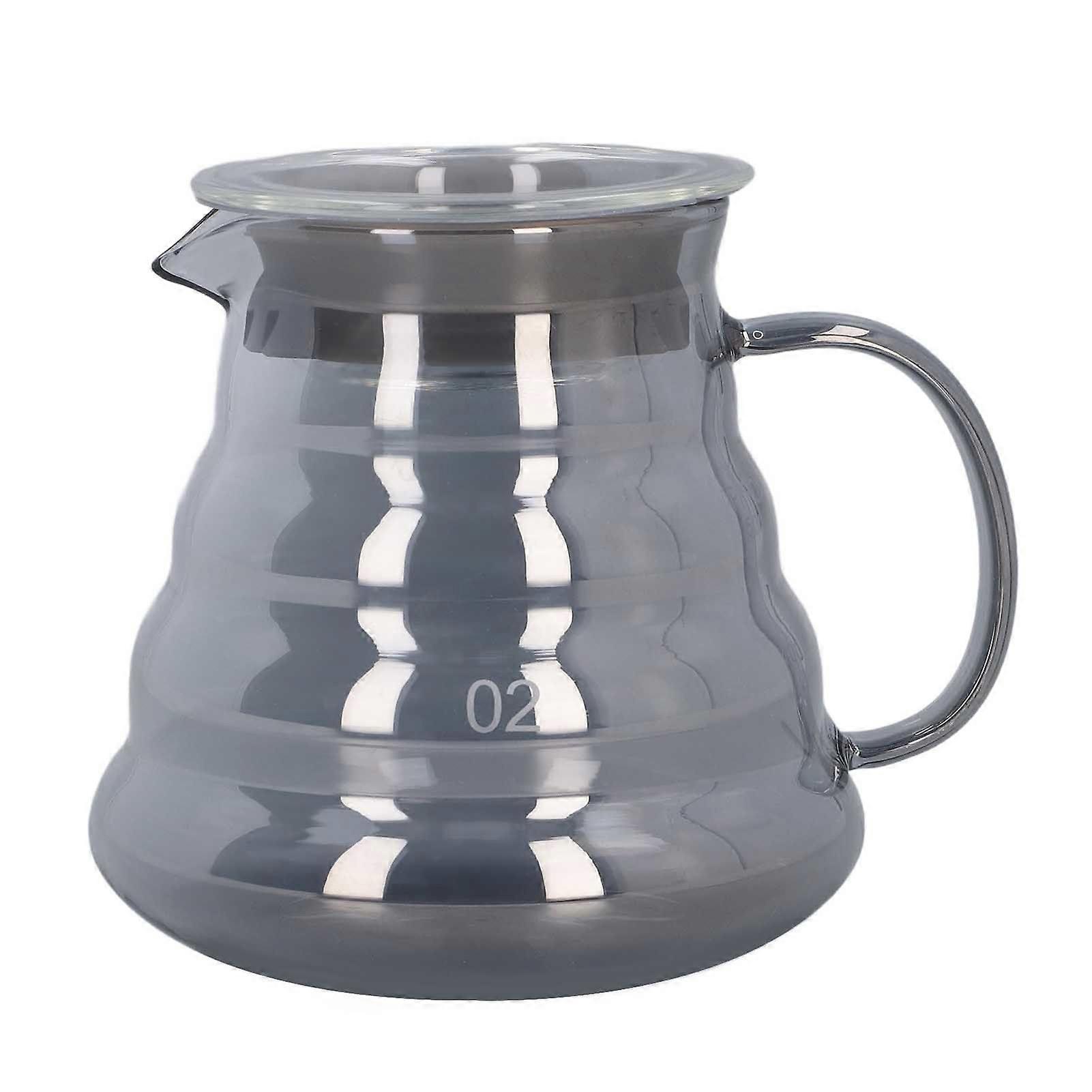 Electroplating gray coffee pot high borosilicate glass hand pour coffee pot suitable for home store