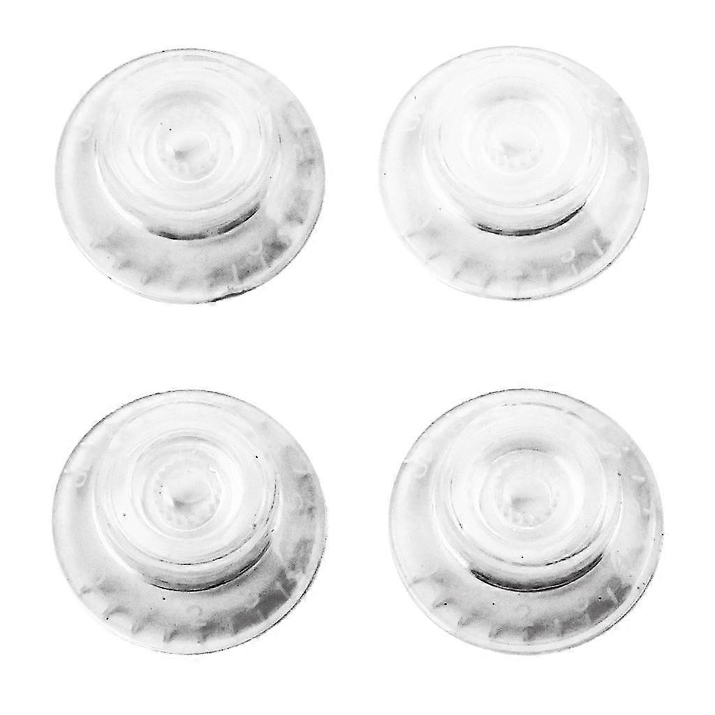 4 Pcs Clear Guitar Bell Knobs Top Hat Knobs for Lp Guitar Bass for 6mm