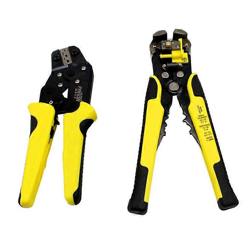 0.25-6.0mm Multi-function Wire Stripper + Carbon Steel Crimping Pliers + Storage Bag Tools Set