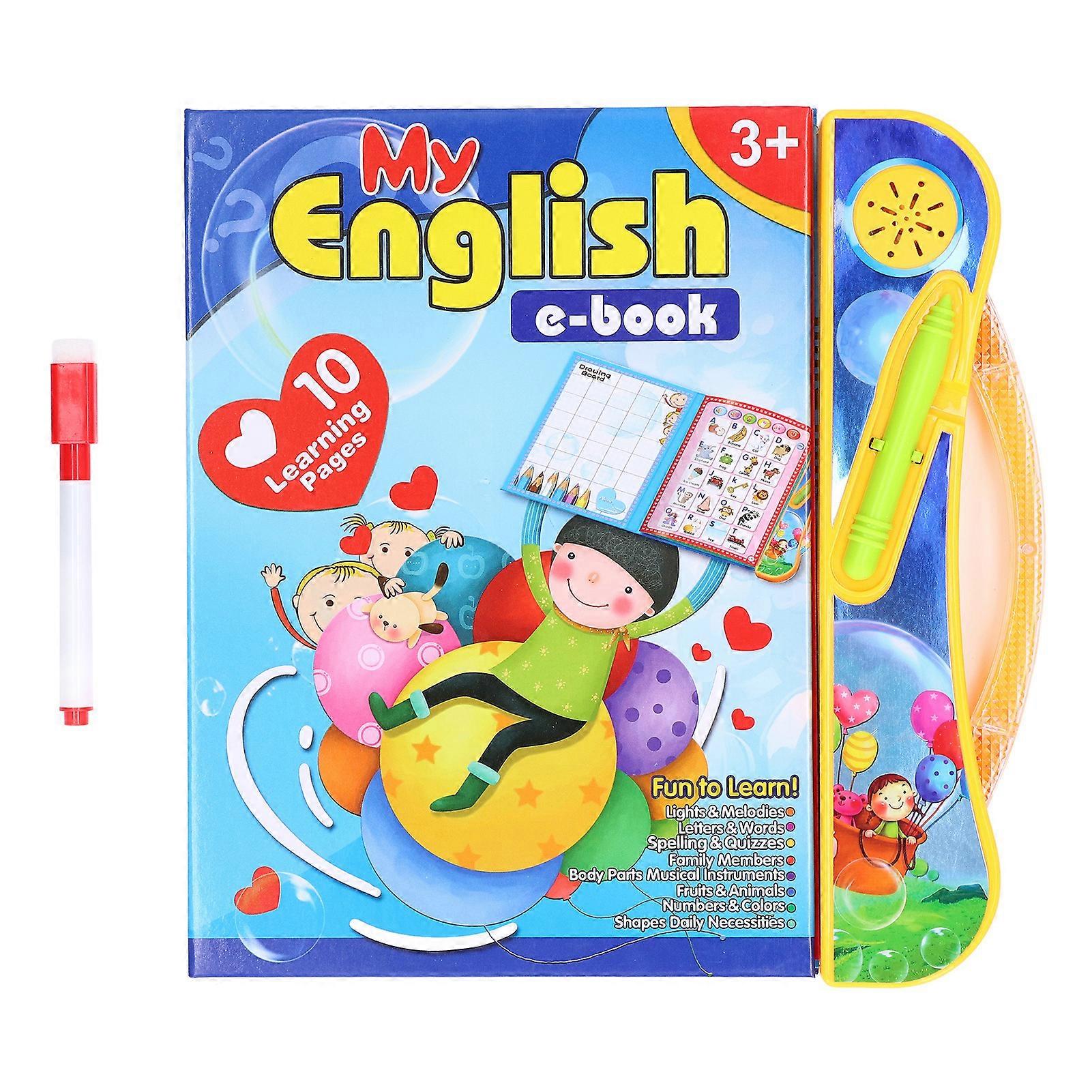 Children Learning Multifunction Interactive Kid Reading Machine with Pen Chalk Eraser for 3 Years Old and Up