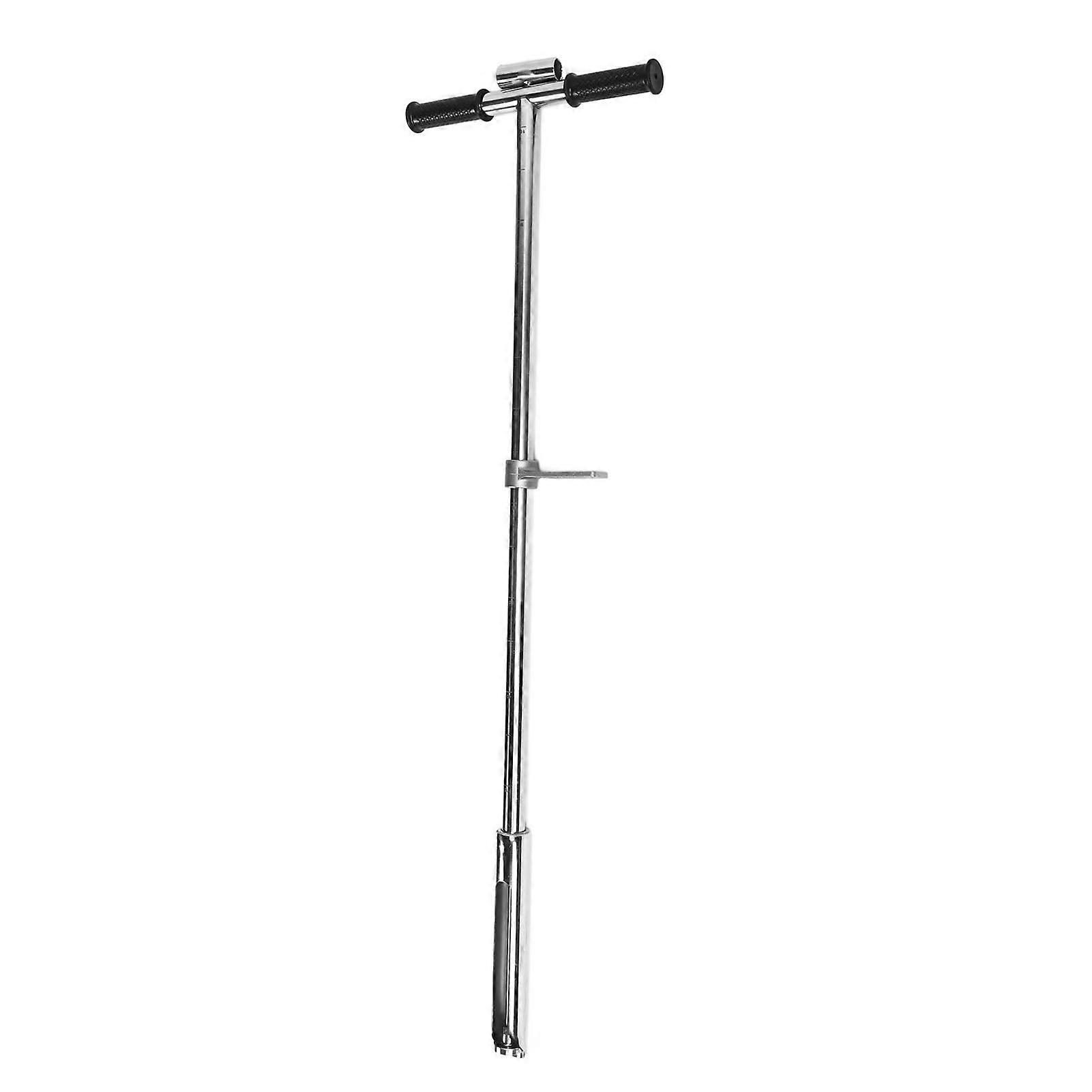 Soil Sampler Probe Stainless Steel Test Tool with Ejector Foot Pedal for Lawn Garden Farm Sampling 1meter 38mm 