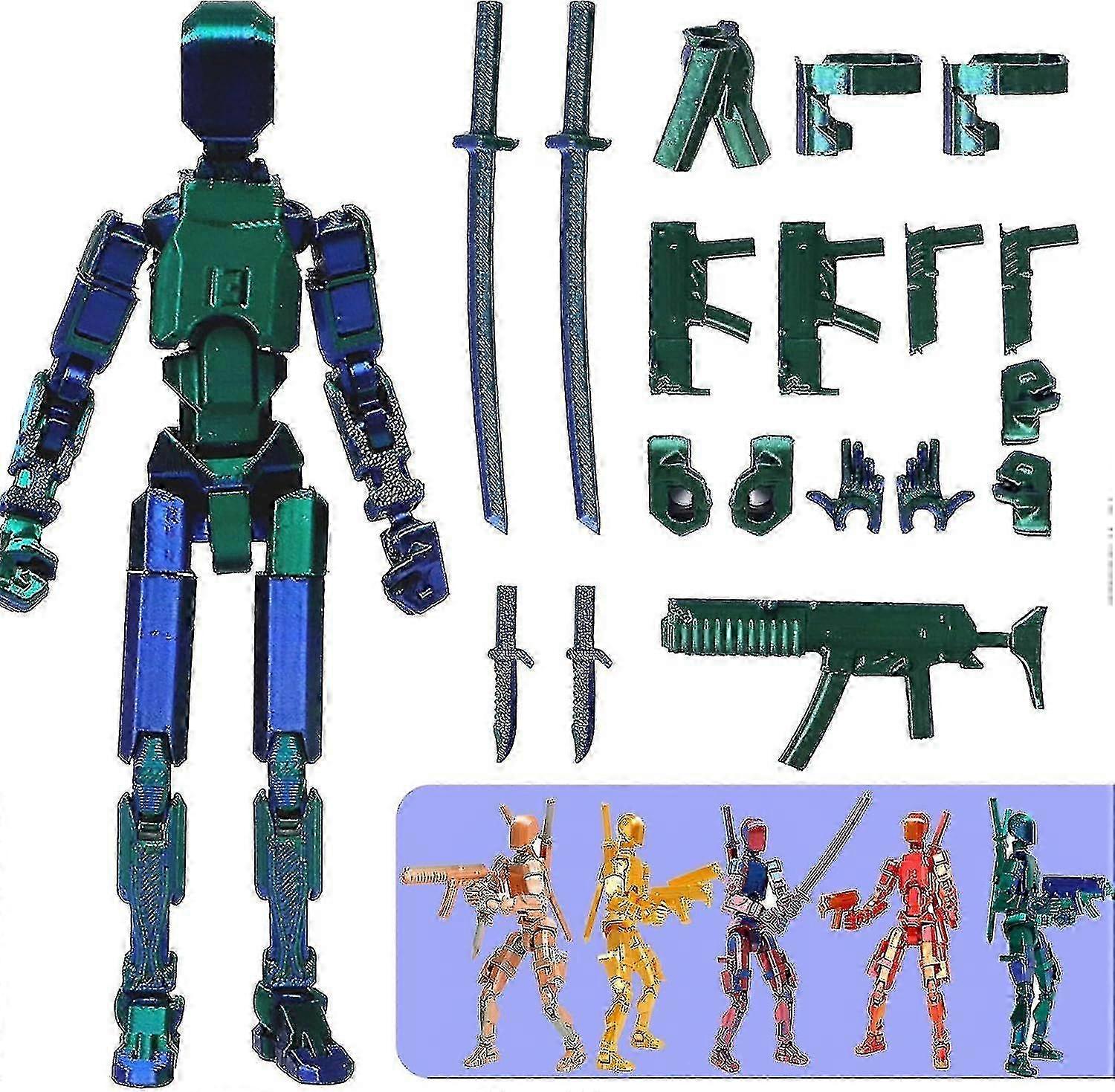 Titan 13 3D Action Figure Set with Nova 13 Multi-Jointed Figures