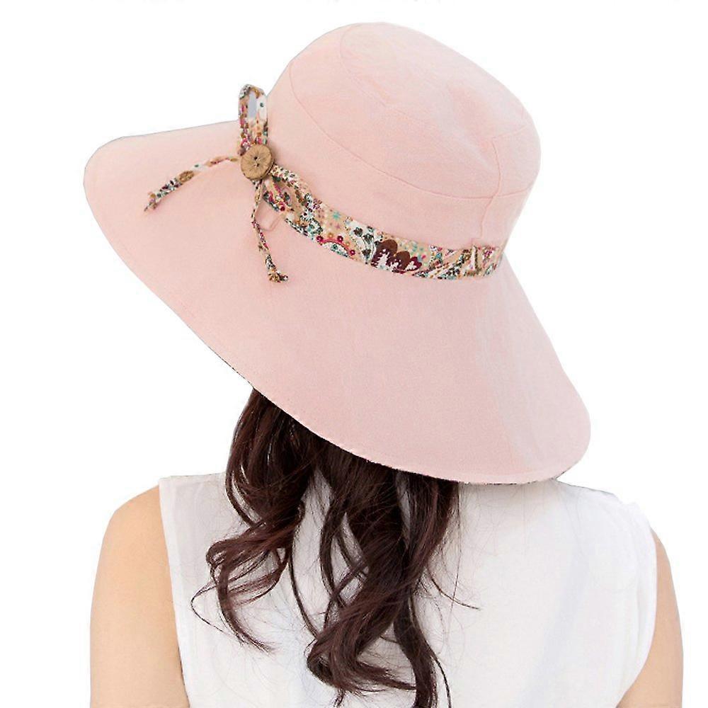 Foldable Wide Brim Hat Packable Beach Sun Hat UPF 50+ Unisex One Size Lightweight