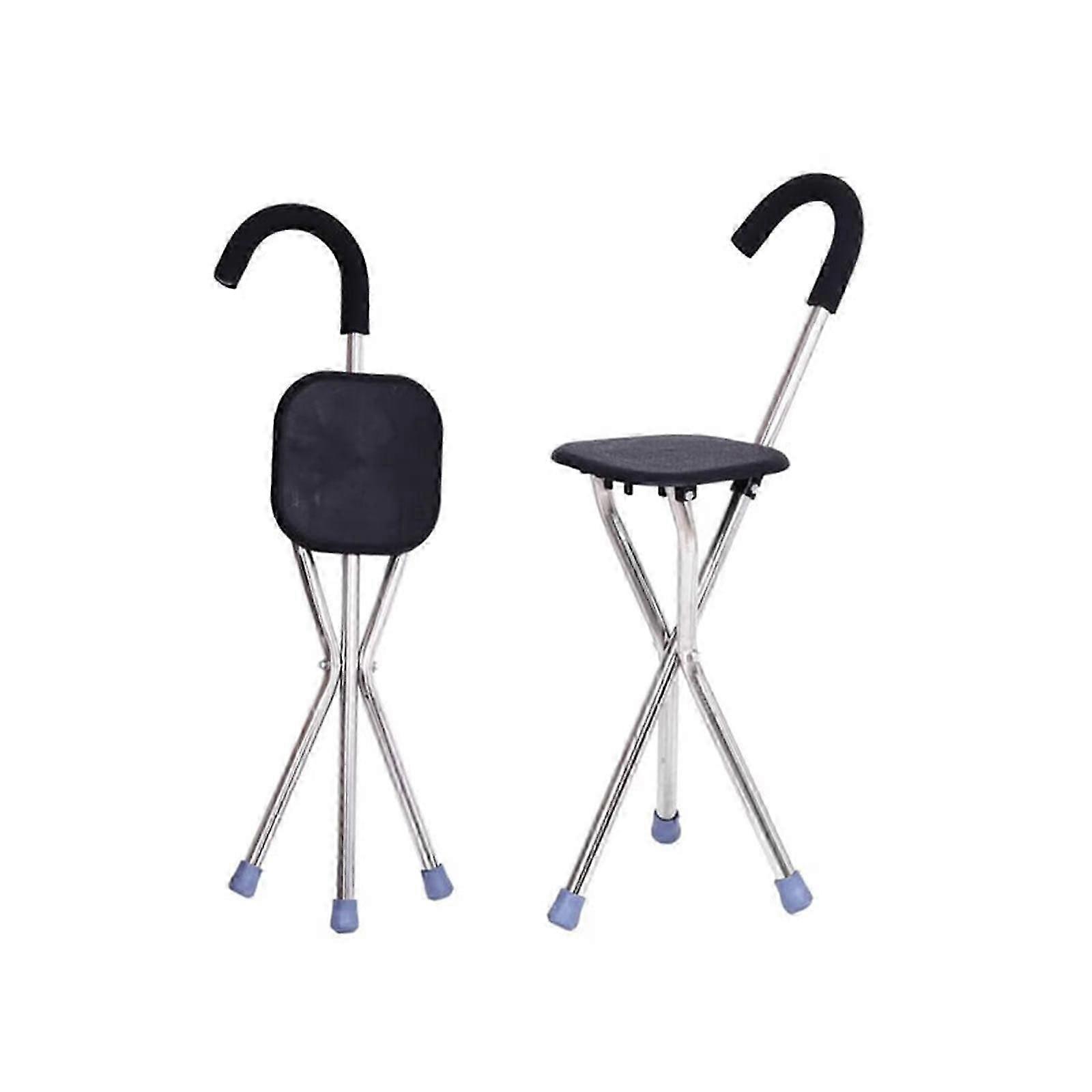 قصب المشي مع مقعد ، كرسي قصب قابل للطي ، كرسي عكاز محمول مع LED وغطاء وسادة ، ارتفاع قابل للتعديل في الهواء الطلق بقية البراز خفيفة الوزن المشي المنقولة جنسيا