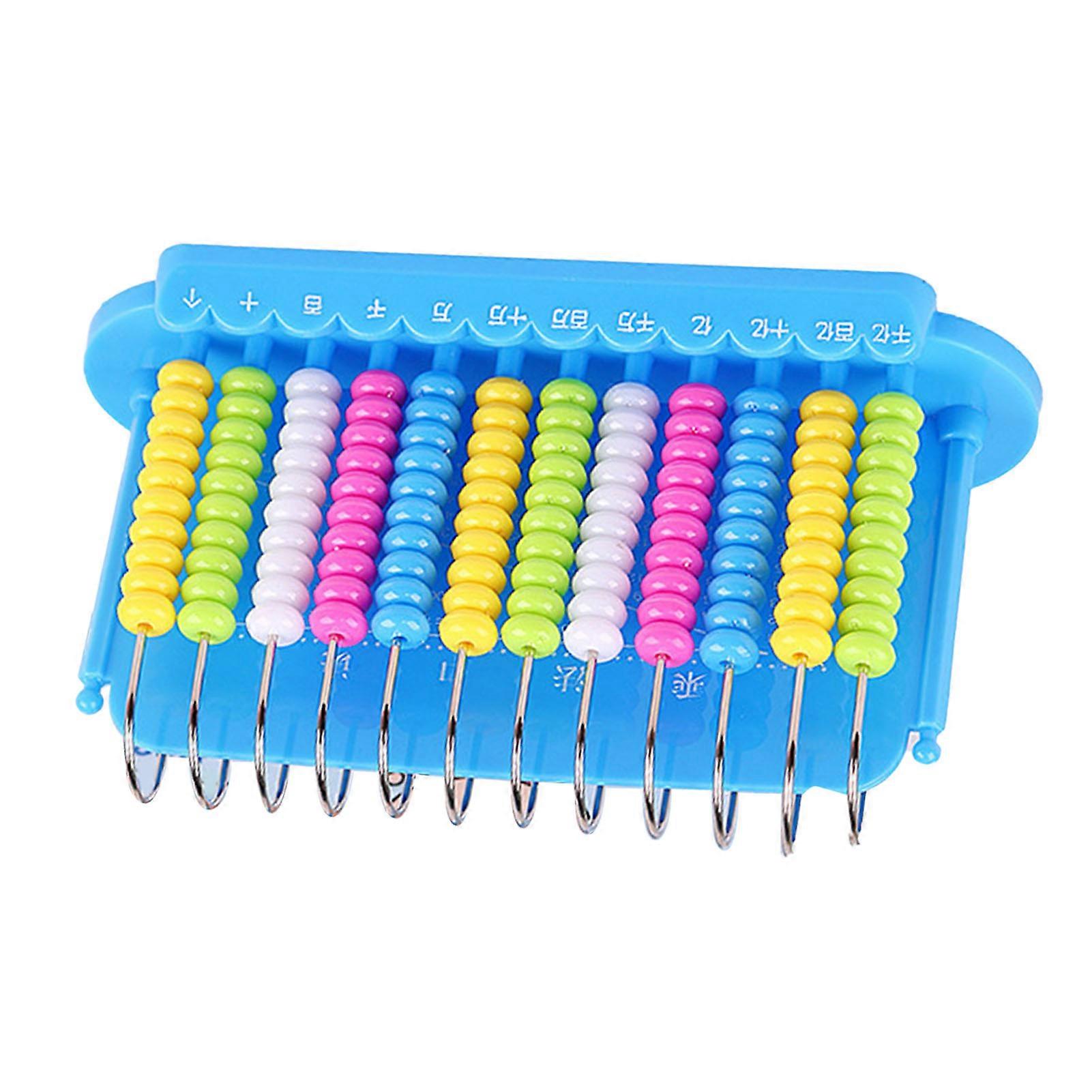 Arithmetic Computing Frame 12 Rows 5 Colors Plastic Mental Calculating Abacus Counting Frame for Home School Education