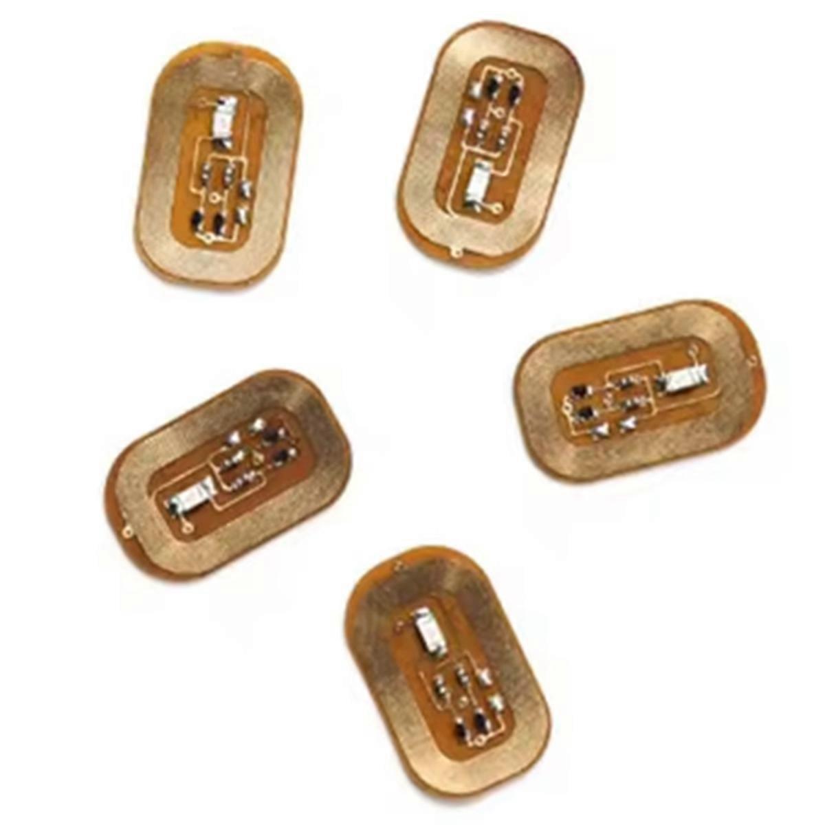 5Pcs NFC Flash Nail Sticker LED Bare Chip Intelligent Luminous Nail Lamp Nail Sticker Enhancement
