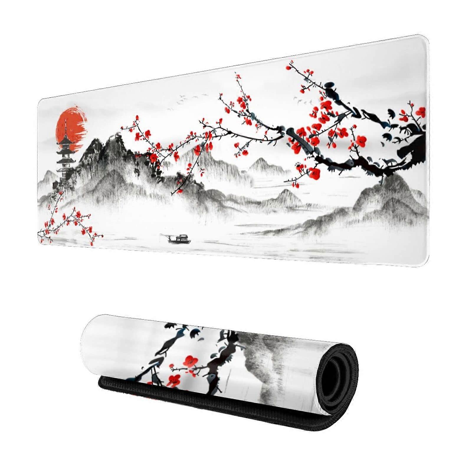Cherry Blossom Mouse Ped Game Mouse Ped 31.5 x 11.8 Inch Japanese Sakura Mouse Ped