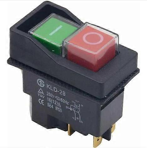Waterproof Magnetic Switch, MoreChioce 4 Pin On/Off Push Button Start Stop Switch Machine Tool Accessories 250V 16A