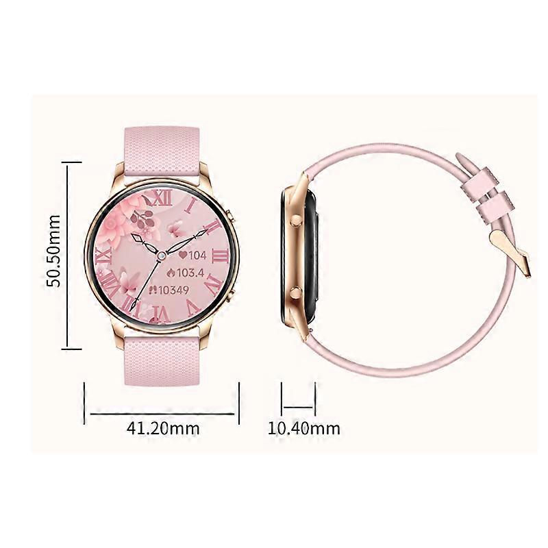 Smartwatch with 1.32-inch Full-Touch AMOLED Display, Bluetooth Calling, Womens Health Features, and Round Design, Fitness Tracker (Black)