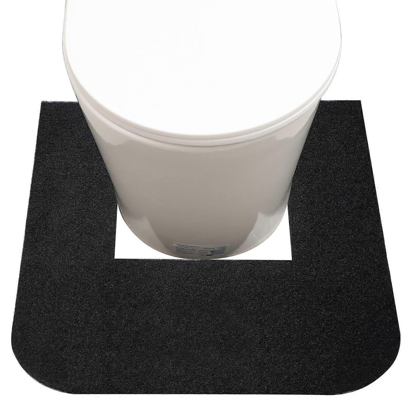 6 Pieces Commode Mats for Odor Eliminating Urinal Pee Pads, Non-Slip Toilet Floor Mats, Black Gray, Bathroom Restroom Use