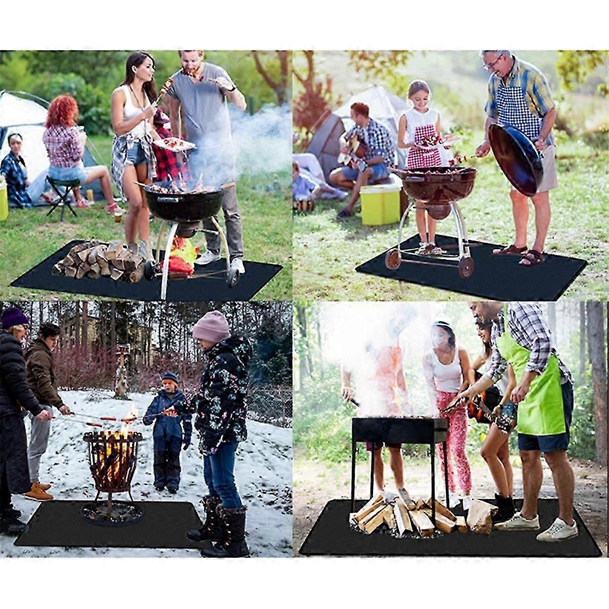 Fire Pit Mat for Bonfire,Fireproof Firepit Mat Portable Fire Pit Pad ...