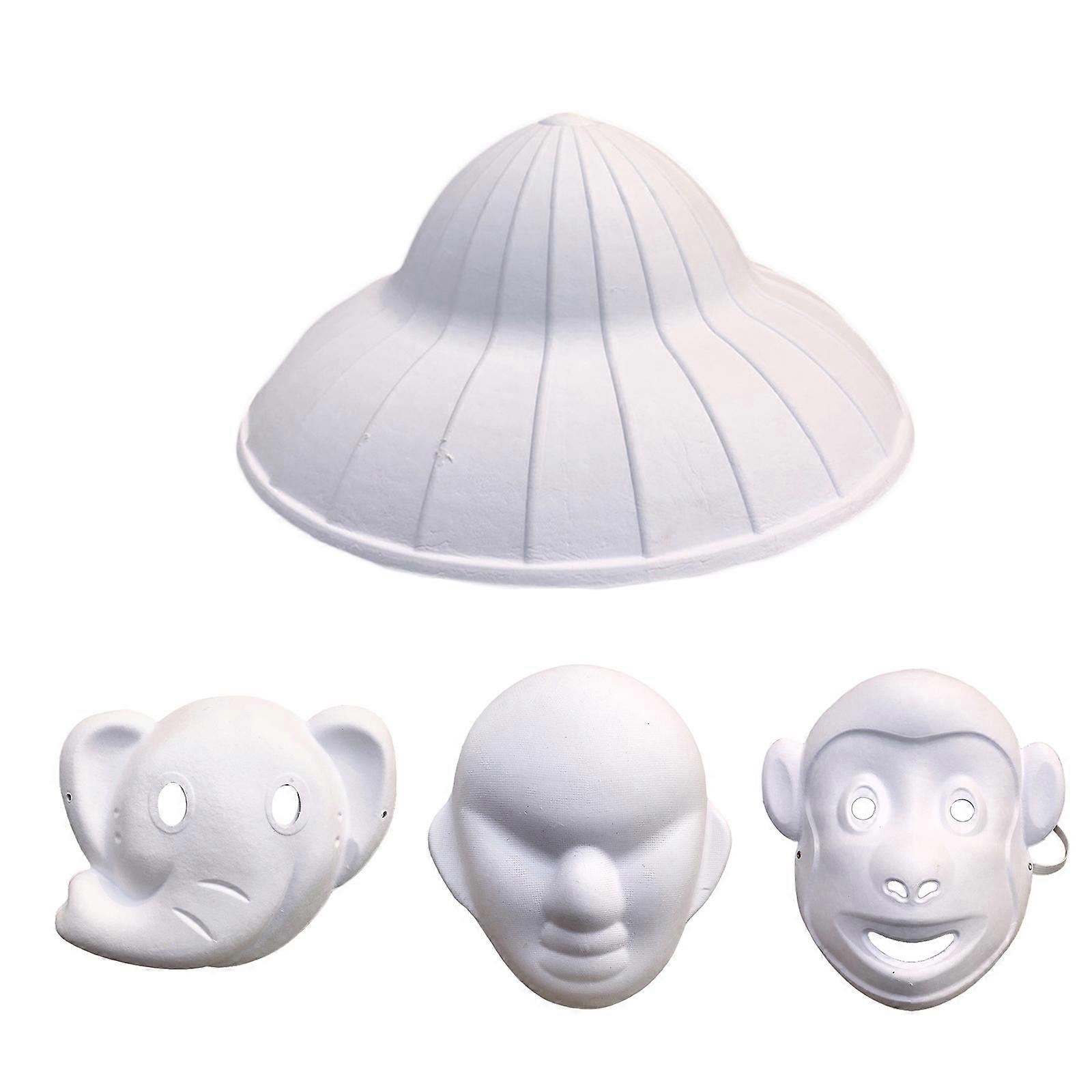 Masque Halloween A Colorier Lot De 12 Masques Complets En Papier M Ch Uni Pour Bal Masqu 659636