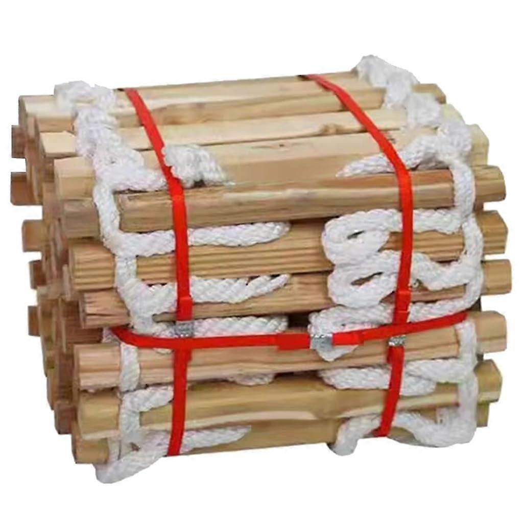 Stable Fire Escape Ladder for Balcony, 3M Rope Ladder with Non-Slip Square Pedals, Rapid Deployment and Easy Storage