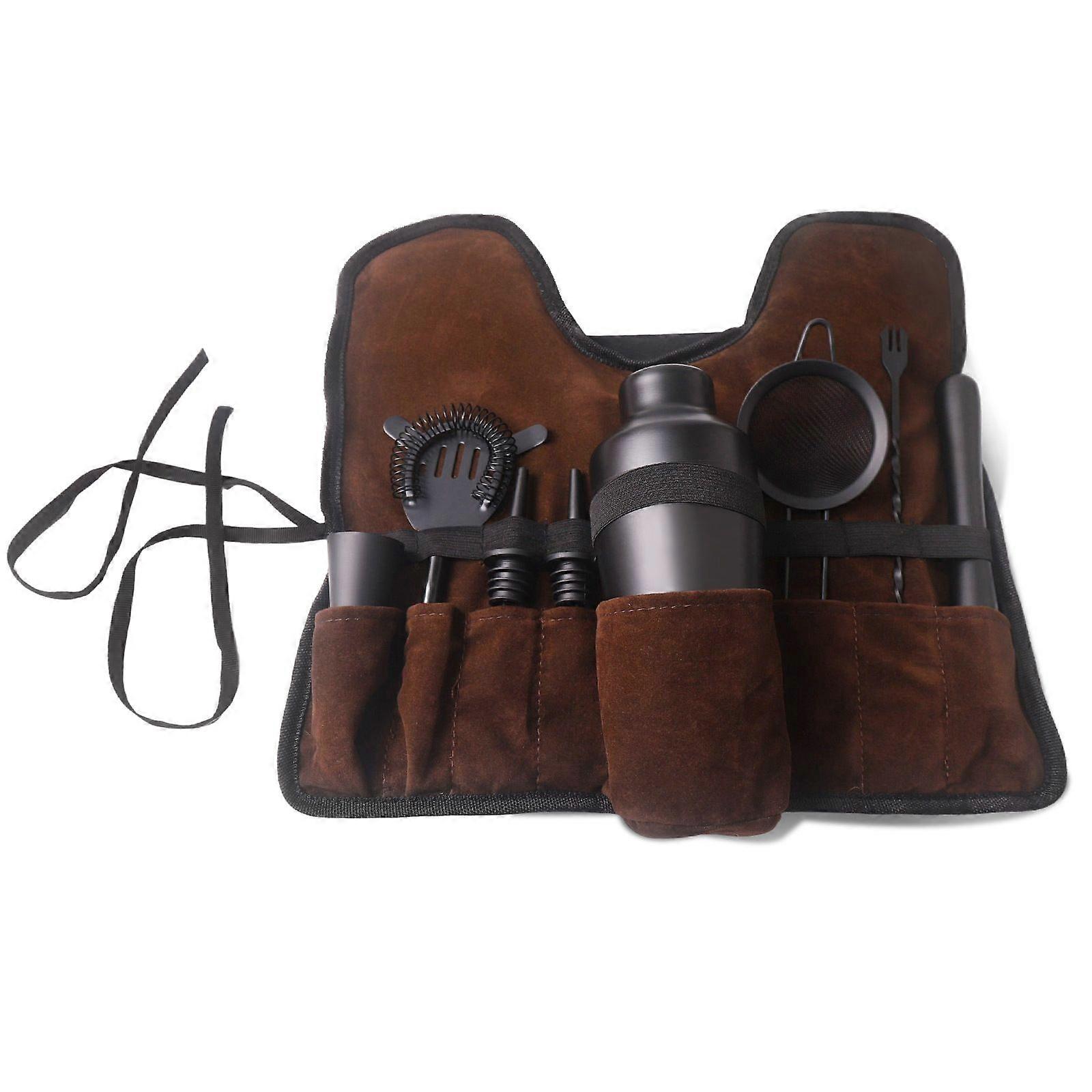 8-piece cocktail shaker set with built-in strainer, gift for men