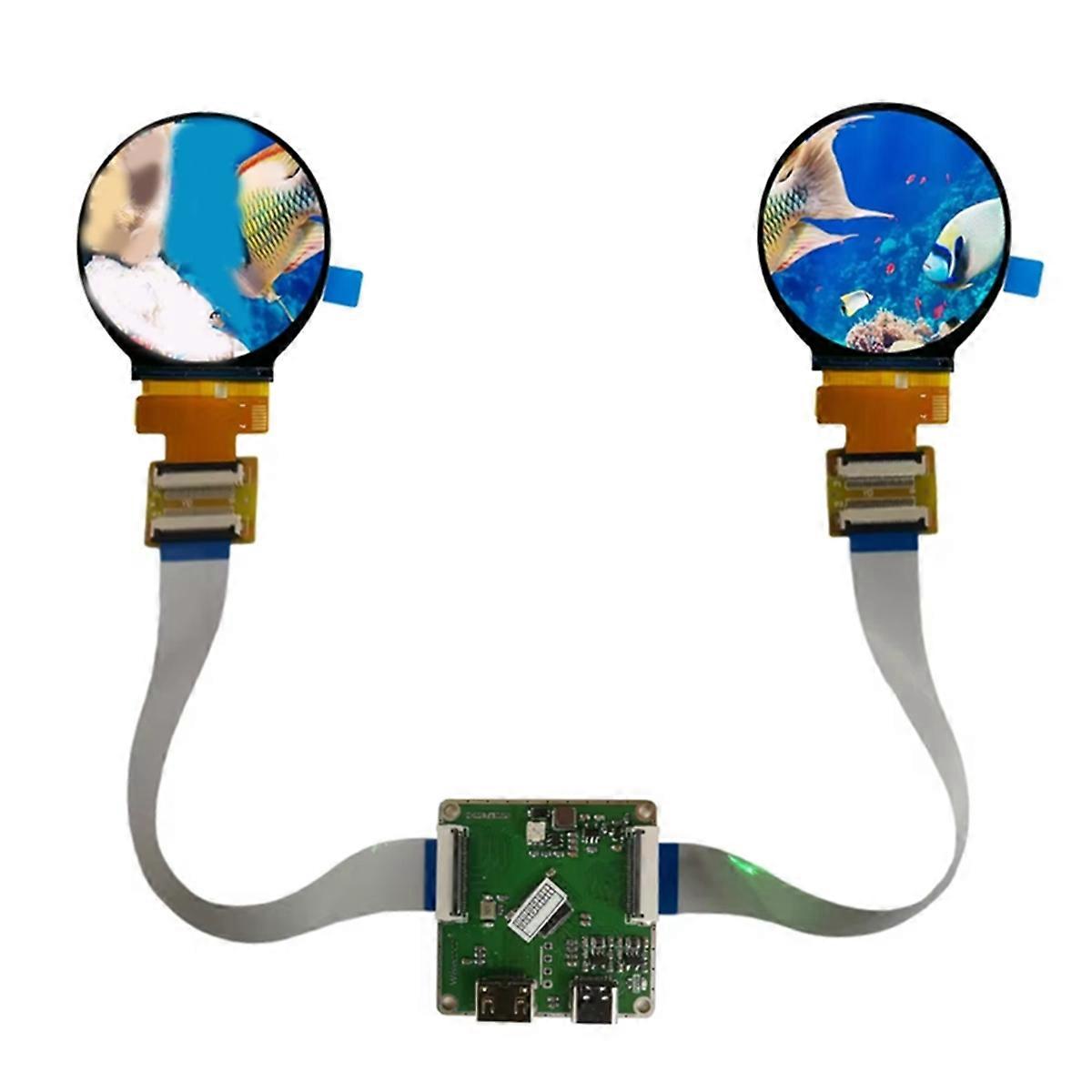 2.1 Inch Display Dual IPS Screen 480x480 Double Circular LCD Module